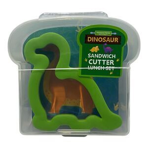 Dinosaur Sandwich Cutter Lunch Set by Handstand Kitchen Clear and Green
